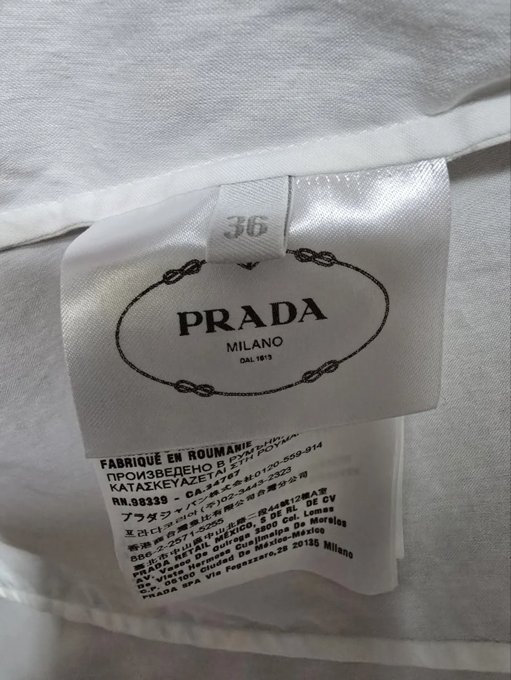 PRADA Classic Poplin Button Down Blouse - Tailored Fit - Picture 5 of 10